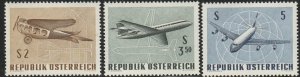 Austria, #C61-C63  Unused  From 1968,  CV-$2.00