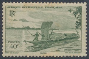 French West Africa SC# 38 MLH  (SF) Niger Canoe    see details / scans 