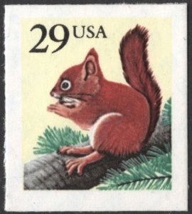 SC#2489 29¢ Red Squirrel Booklet Single (1993) SA