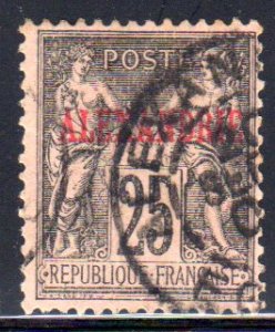 French Offices in Egypt (Alexandria) #9, used, CV $4.25