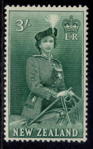 NEW ZEALAND QEII SG734, 3s bluish green, M MINT. Cat £15.