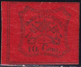 Italy Roman States 1867 Sc 15 SCV 475.00 Stamp MHR NG