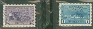 Canada #261-262v Unused Single (Perfin)