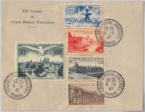 59820 -  FRANCE - POSTAL HISTORY:  SPECIAL UPU CONGRESS COVER  Very nice! 1947