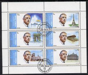 Sharjah 1972 Famous Persons (Charles de Gaulle with Famou...