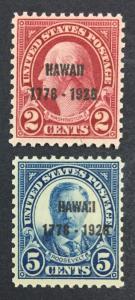 US #647-648 MINT OG NH VF $25 LOT #788