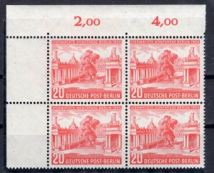 Berlin: 1954 Conference MNH Corner Block of 4