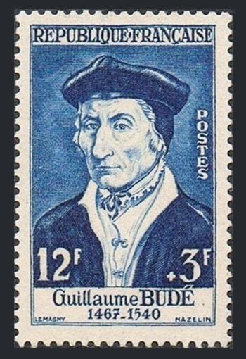 France B303,lightly hinged.Michel 1094. Portraits-1956.Guillaume Bude,scholar.