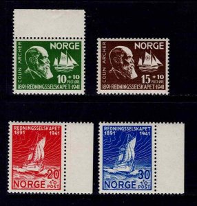 NORWAY Sc# B20 - B23 MNH FVF Set 4 W/ Margin National Lifeboat Institution