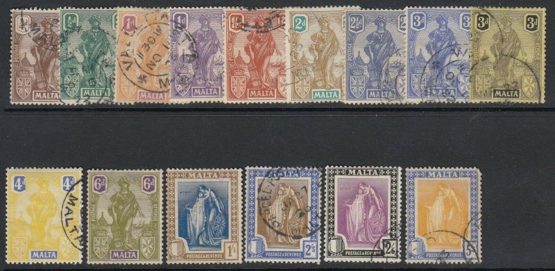 Malta Sc 98-112 (SG 143-155), used (part set)