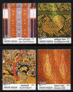 INDIA - 2009 - Traditional Textiles - Perf 4v Set - Mint Never Hinged