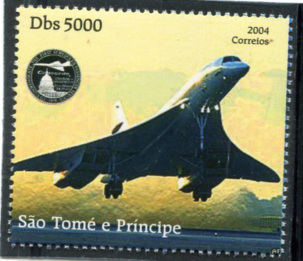 Sao Tome & Principe 2004 CONCORDE set 1v Perforated Mint (NH)