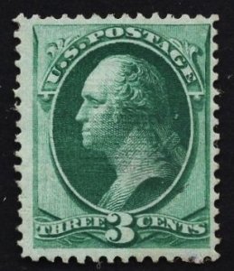 US Stamp #136 3c Green Washington H Grill MINT NH SCV $575