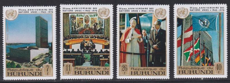 Burundi # C128-131, U.N. Anniversary, NH Half Cat