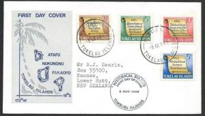 TOKELAU IS 1969 History set commem FDC ex NUKUNONO.........................11478