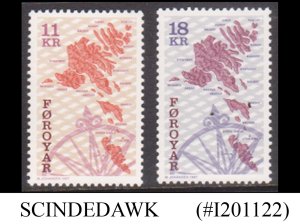 FAROE ISLANDS - 1997 MAPS SCOTT#319-320 - 2V - MINT NH