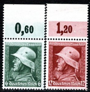 Germany Reich Scott # 452 - 453, mint nh