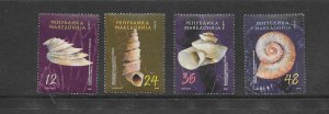 SHELLS - MACEDONIA #377-80 MNH