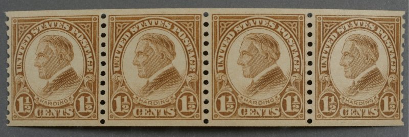 United States #598 MNH XF Strip of Four