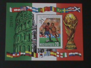 ​HUNGARY-1990-SC#3247 WORLD CUP SOCCER CHAMPIONSHIP-ITALY- MNH S/S VERY FINE