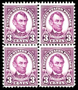 U.S. #635 MINT BLOCK OG NH