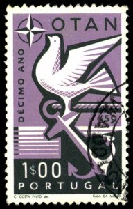 PORTUGAL Sc 846 USED - 1960 1e - Symbol of Hope and Peace