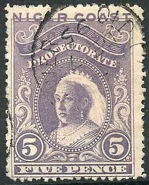 Nigeria SG49a 5d Lilac Perf 14.5-15