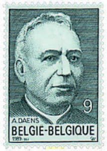 85426 MNH BELGICA 1989 150 ANIVERSARIO DEL NACIMIENTO DEL ABAD ADOLF DAENS