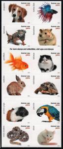 SC#5106-25 (47¢) Pets Booklet of Twenty (2016) SA