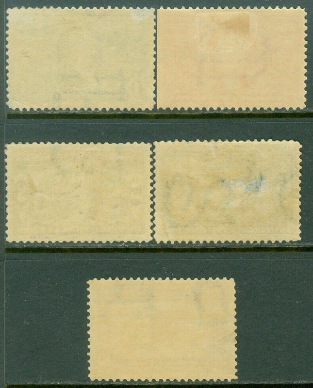 EDW1949SELL : USA 1904 Sc #323-27 Fine-Very Fine, Mint OG. Minor faults Cat $305