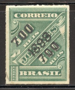 Brazil Scott 133 Unused HR - 1898 700r on 500r Black Surcharge - SCV $9.50