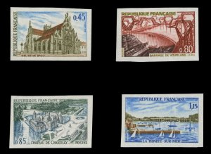 France, 1950-Present #1232-1235 (YT 1582-1585) Cat€115, 1969 Tourism, imper...