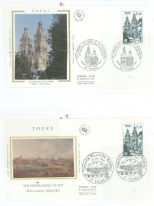 France 1978 1985 National Philatelic Congress - Tours, (2) FDC type