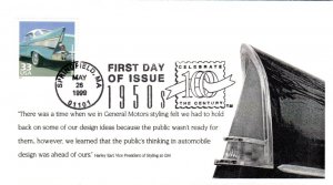 #3187g Tail Fins and Chrome CARS FDC