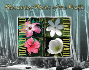 Tuvalu 2013 - Flower Plants of the Pacific - Sheet of 4 Stamps Scott #1241 - MNH