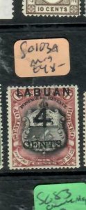 LABUAN  (PP2312B) 1899 4C/6C ARMS SG 103A  MOG  ANTIQUE OVER 100 YEARS OLD 