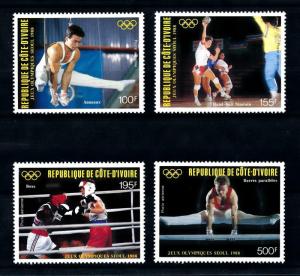 [92157] Ivory Coast 1988 Olympic Games Seoul Gymnastics Boxing Handball  MNH