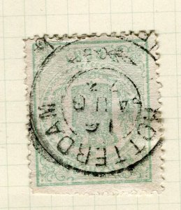 NETHERLANDS; 1869 early classic Arms issue used 1c. value