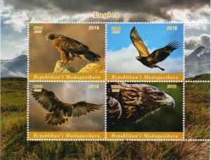 Madagascar 2018 EAGLES Sheetlet (4) Perforated MNH