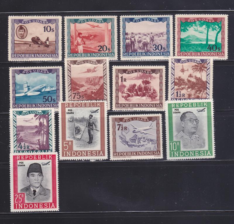 Indonesia C1-C13 Set MNH Airmail Stamps