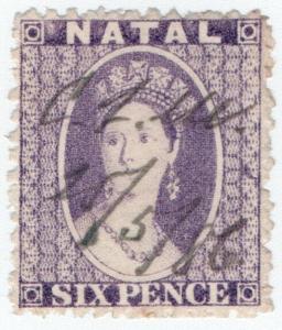 (I.B) Natal Revenue : Duty Stamp 6d (1864)