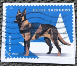 US #5408 Used Single OP Military Working Dogs Dutch Shepard