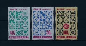 [60836] Indonesia 1977 Sports Tennis Football Fencing Archery Badminton MNH