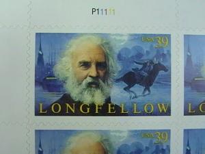 U.S.# 4124-MINT/NH--PANE OF 20---LITERARY ARTS/LONGFELLOW ----2007