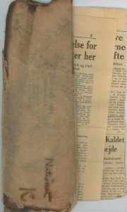 Denmark 1946 Burned Newspaper Recovered from Copenhagen 1st Flight
