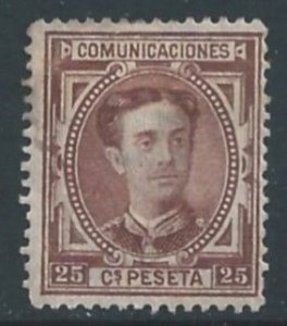 Spain #225 Mint No Gum 25c King Alfonso XII