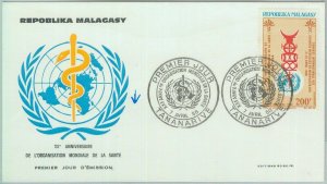 81131 - MADAGASCAR - POSTAL HISTORY - FDC COVER 1968 MEDICINE WHO Medicine 