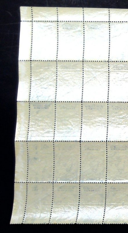 1933 Byrd Antarctic Sc 733 full 3c sheet of 50 MNH flat plate, world map (FG