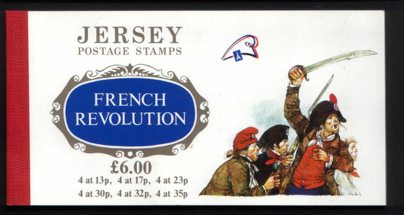 JERSEY QEII  BOOKLET SB12 FRENCH REVOLUTION 1989  MNH