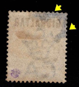 Gibraltar Scott and SG 4 Used 1886  Overprinted Bermuda stamp